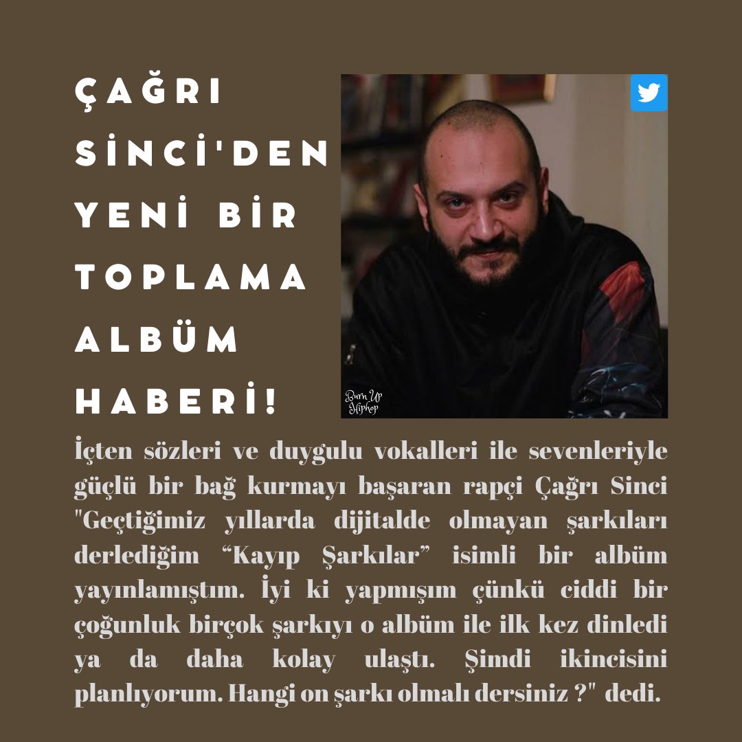 Çagrı Sinci yeni bir toplama albüm planladığını duyurdu !

#çagrısinci