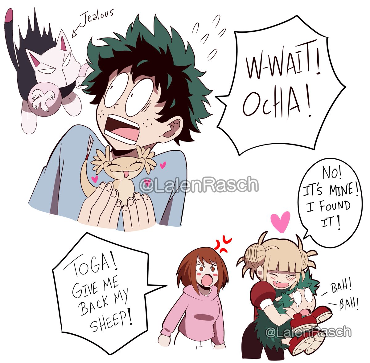 LalenRasch's tweet photo. 💚IZUTOGA❤️
Pet Pals 🦎🐑  
💚Izuku x Toga❤️
#Deku #IzukuMidoriya  #togahimiko #izutoga #MyHeroAcademia #BokuNoHeroAcademia #bnhaships #mha #mhaships https://t.co/kgcvWBS6j7