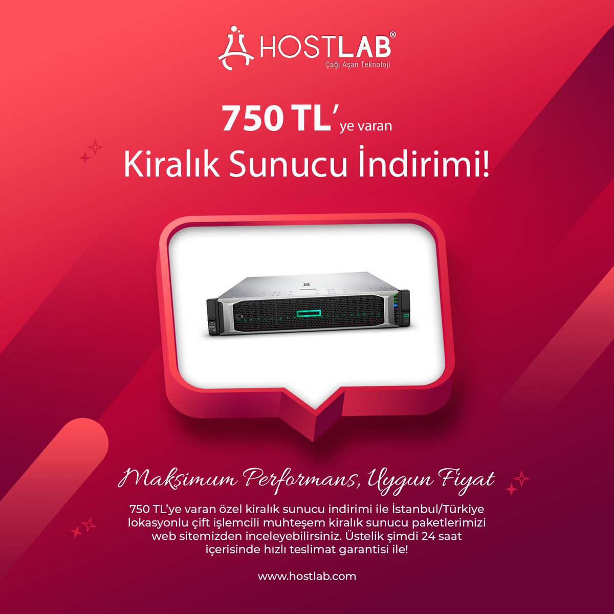 hostlabtr's tweet photo. 750 TL'ye varan özel kiralık sunucu indirimimizi kaçırmayın! Üstelik şimdi 24 saat içerisinde hızlı teslimat garantisi ile. Tüm paketlerimizi ve detayları web sitemizden inceleyebilirsiniz: https://t.co/DzsM7SwnDC

#server  #dedicated #sunucu https://t.co/OTFuMJUOE8