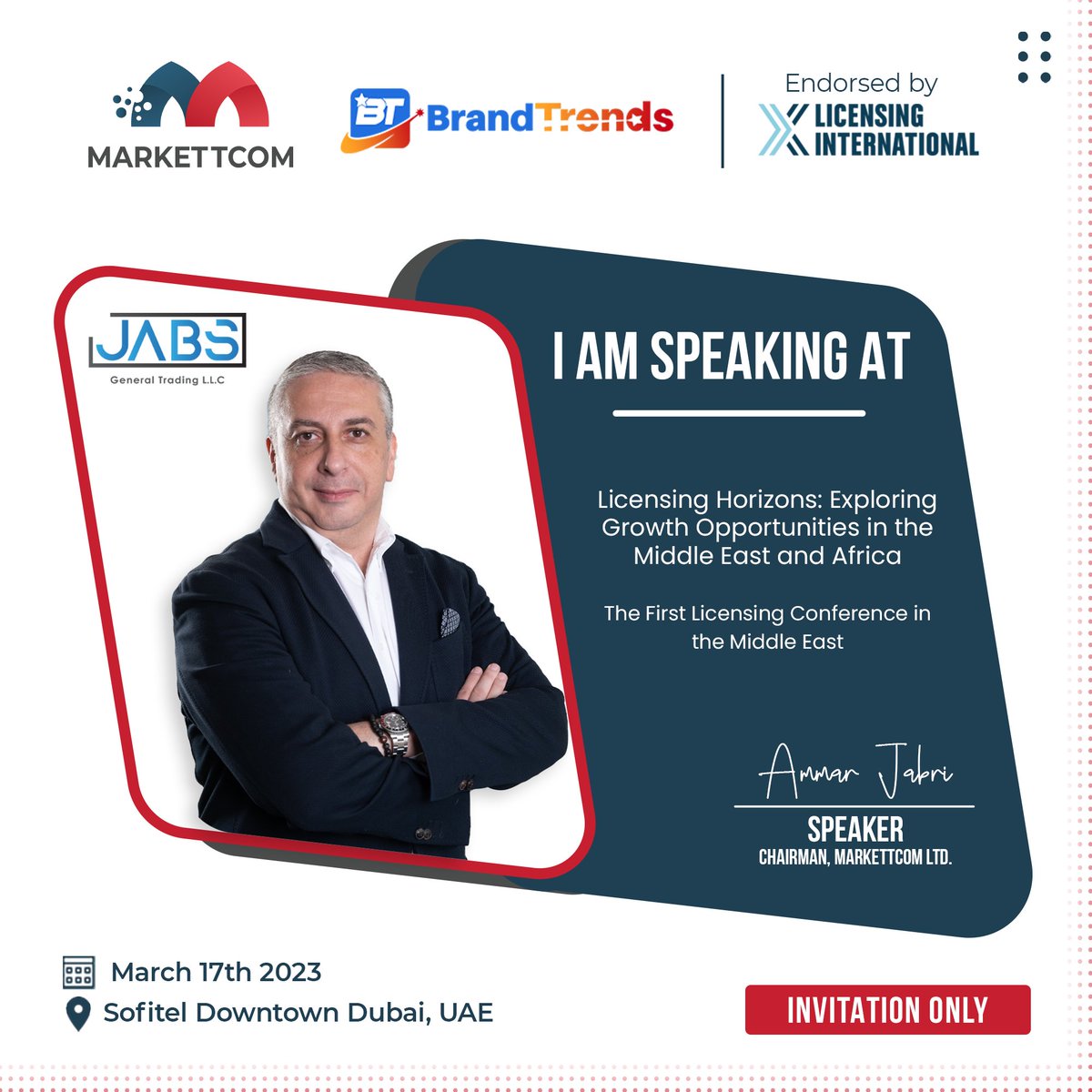 markettcom's tweet photo. Meet one of our speakers at Licensing Horizons: Exploring Growth Opportunities in the Middle East and Africa region.
#Markettcom #licensing #announcement #privateevent #MiddleEastAfrica #growthopportunities #metaverse #NFTs #locationbasedentertainment #BrandTrends https://t.co/Uqc3IApwVA