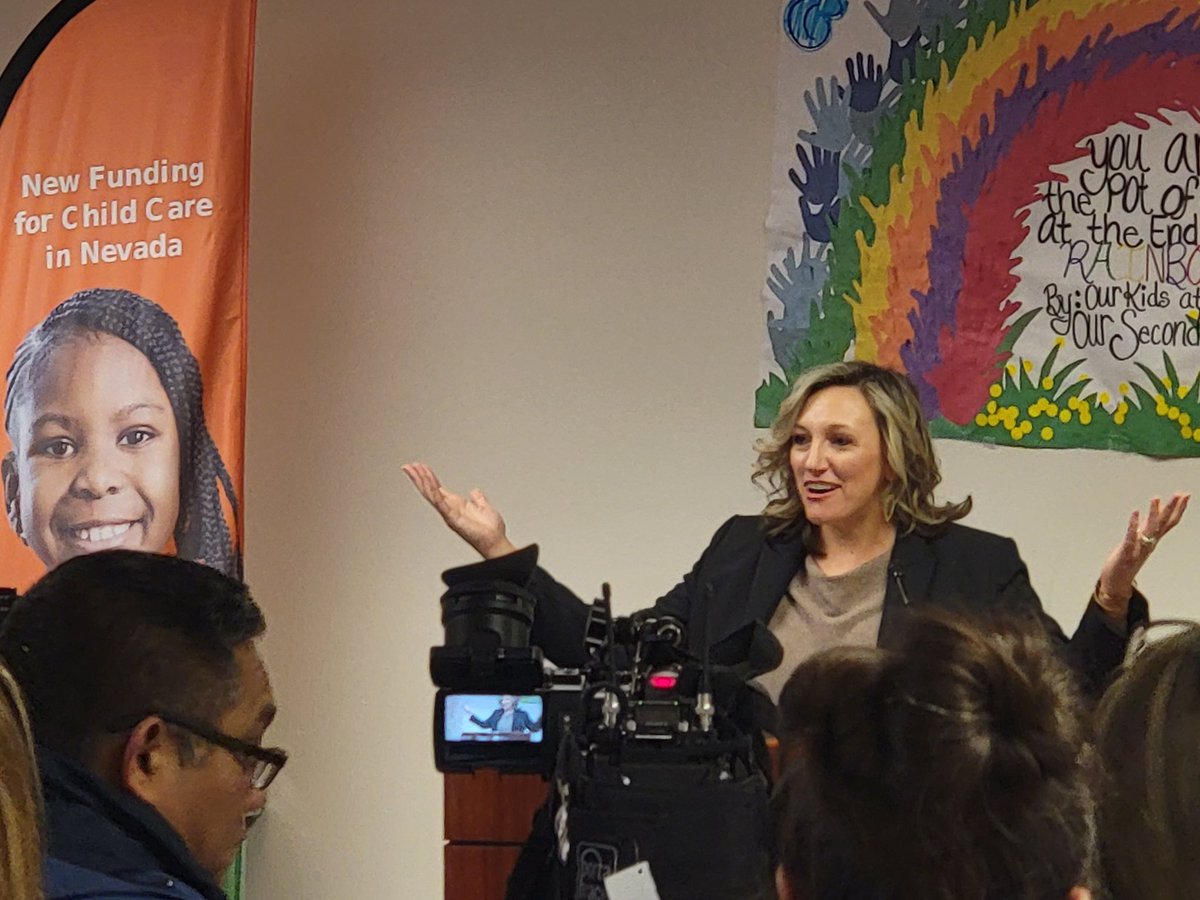 Senate Majority Leader Cannizzaro <a href="/Nicole4Nevada/">Nicole Cannizzaro</a> helps kick off #childrensweek2023 #nvleg nevadachildcarefund.org