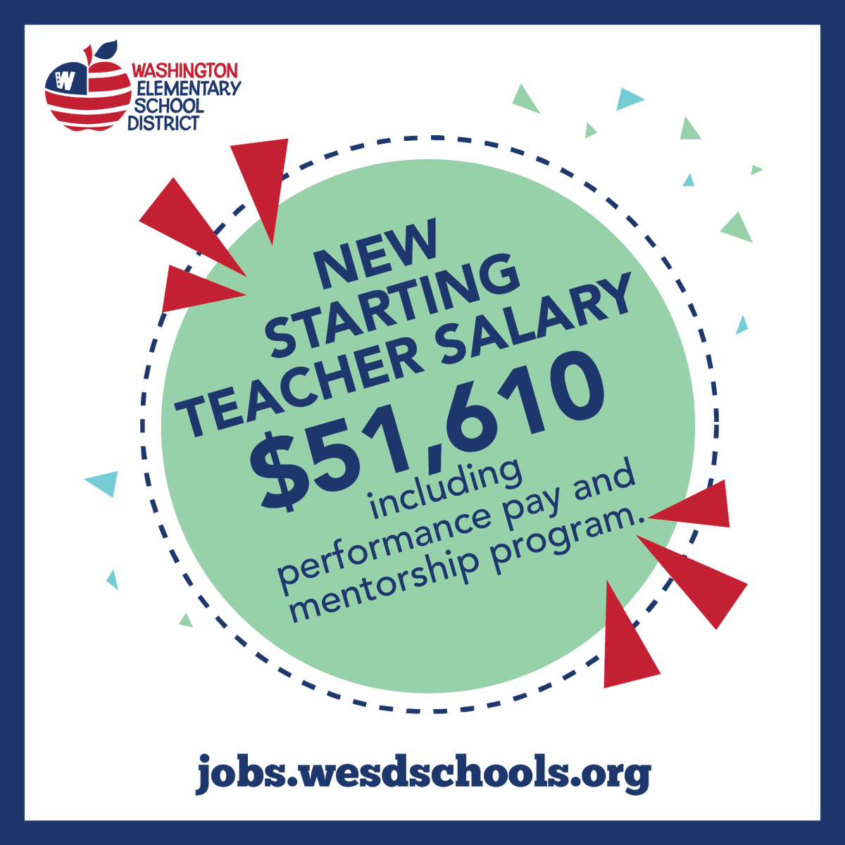 WESDschools's tweet photo. The WESD Governing Board approved new salary increases for teachers, occupational/physical therapists, psychologists and speech pathologists, and approved a 3% salary increase for all employees, as well as one-time stipends. Visit https://t.co/eLghKH0zZm to apply. #WESDFamily https://t.co/DuIAdjtLiY
