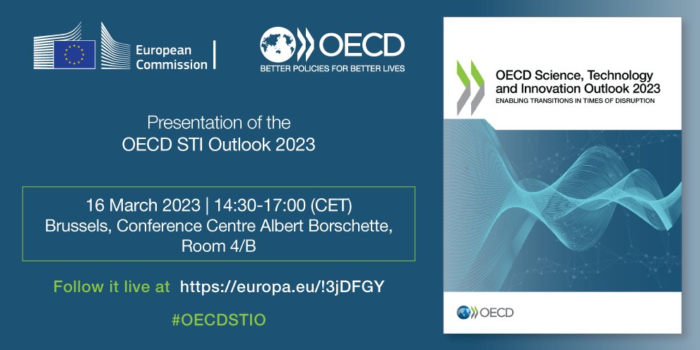 📍How R&amp;I policy can enable transformative #innovation in times of⚡️disruption?

✅Join us &amp; <a href="/OECD/">OECD ➡️ Better Policies for Better Lives</a> for the launch of the #OECDSTIO
to find some answers

🗓️Thursday 1⃣6⃣ March
🕝14:30-17:00 CET

👥Attend in person👉europa.eu/!3jDFGY
or💻watch it live👉europa.eu/!pBQGmV