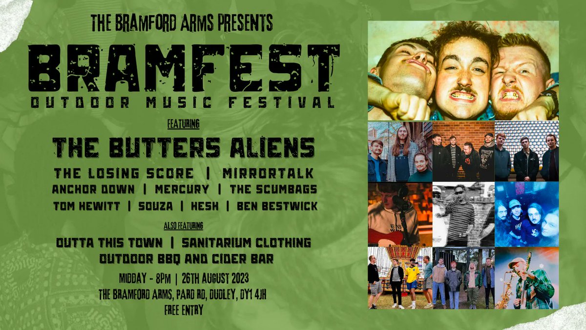 STAFFHOOD SAD BOYS ARE BACK
We're playing Bramfest in August, out in the sunshine, alongside The Butters Aliens, The Losing Score, Mirrortalk, Mercury and more!
Absolutely stacked lineup, all for free!

Feels good to be back again 😎