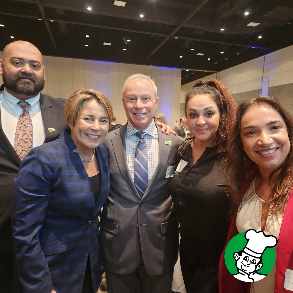 Snapchef's tweet photo. #Snapchef is committed to seeing economic growth in #SpringfieldMA and its surrounding areas. We were thrilled to attend @massmutual 's  2023 Outlook with @MassGovernor Maura Healy and Mayor Domenic J. Sarno of  @SpfldMACityHall https://t.co/C7sV8c2Hk0