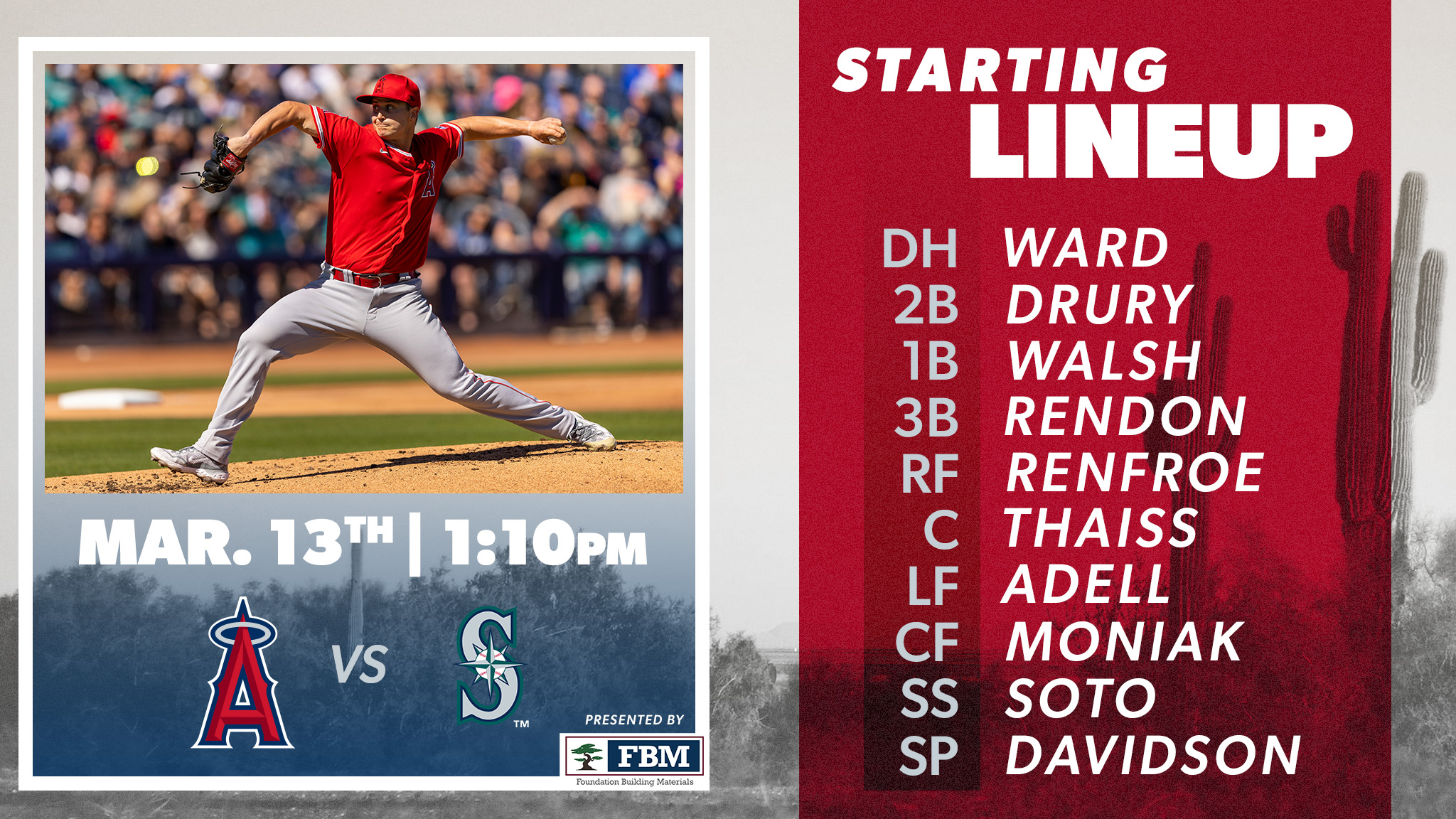 Los Angeles Angels on Twitter "Today's lineup against the Mariners 📺 BallySportWest 📻