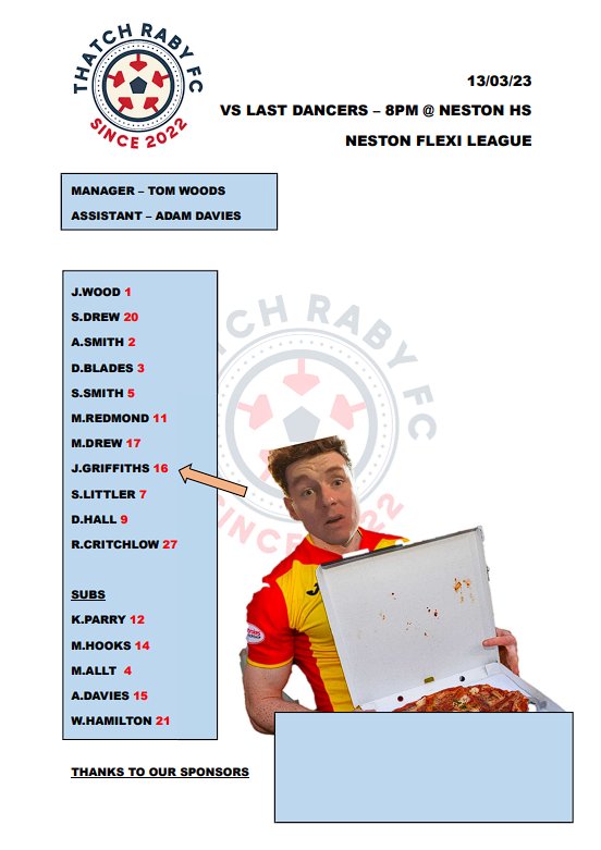 ThatchRaby's tweet photo. MATCHDAY SQUAD!
#UTFThatch https://t.co/e5QAHCqu5X