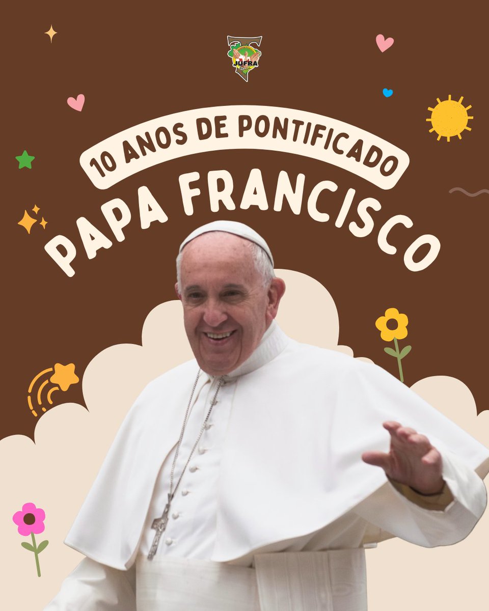 Hoje completa uma década em que a fumaça branca anunciava um tempo novo na Igreja. Um pontificado com o cheiro das ovelhas: na simplicidade e austeridade, no exercício do diálogo e da sinodalidade, no cuidado com os pobres e com a casa comum e na construção da paz. 🌻💙