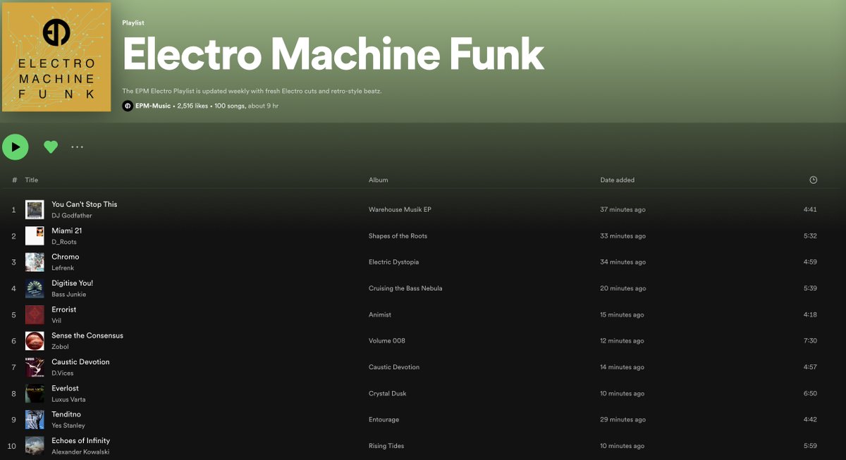 Catch up on the latest #Electro by DJ Godfather, D_Roots, Lefrenk, Bass Junkie, Vril, Zobol, D.Vices, Luxus Varta, Yes Stanley &amp; Alexander Kowalski on Databass, Klakson, Science Cult, Delsin, We're Going Deep, In Abstracto, SPLOT, LINK Audio &amp; more >>
tinyurl.com/EPM-Elect