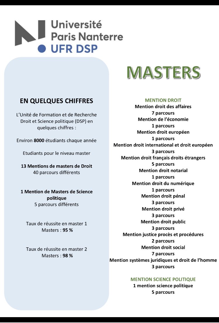 UFR Droit Science politique Université Nanterre tweet media