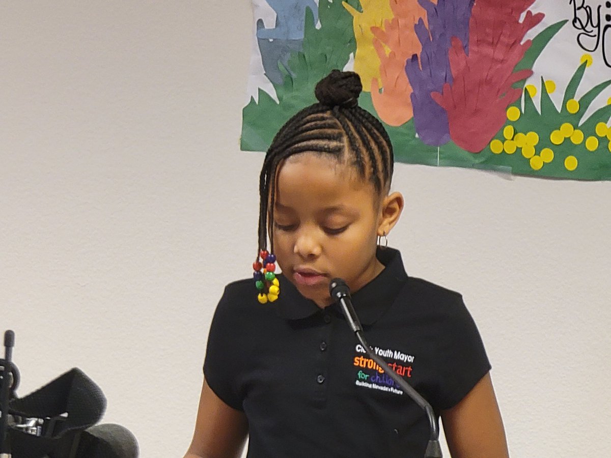 Clark County Kid Mayor Andrea Pierce speaks at #childrensweek2023 at #nvleg  nevadachildcarefund.org