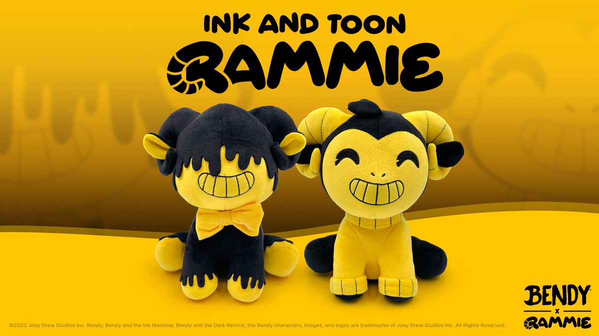 rammie's tweet photo. bendy and the ram machine! 

rammie x @bendy  ✒️🐏 dropping march 21st https://t.co/S9iMjdeVvV