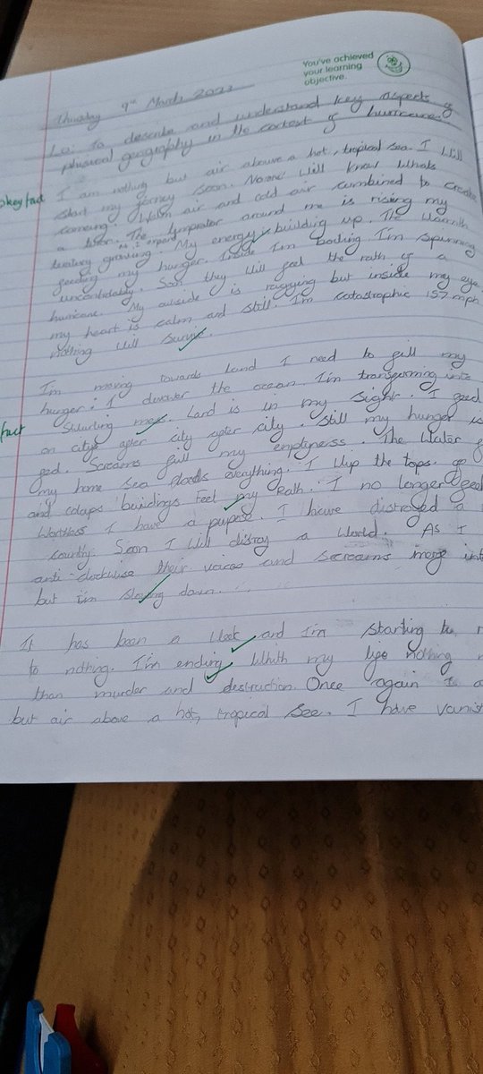 Mrs Davies (@mrsdavieswyb) on Twitter photo Dramatic piece of writing from the point of view of a hurricane. I love how these build up! <a href="/WybertonPrimary/">Wyberton Primary Academy</a> <a href="/InfinityAcad/">Infinity Academies Trust</a> Dramatic piece of writing from the point of view of a hurricane. I love how these build up! <a href="/WybertonPrimary/">Wyberton Primary Academy</a> <a href="/InfinityAcad/">Infinity Academies Trust</a>
