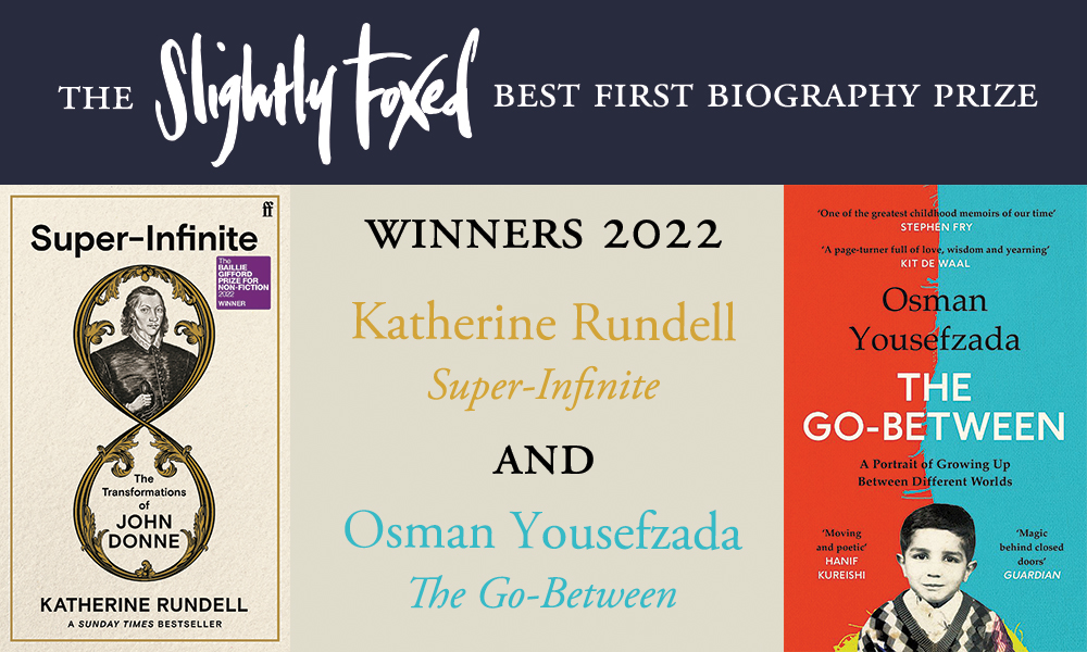 FoxedQuarterly's tweet photo. Slightly Foxed and The Biographers’ Club (@BiographersThe) are delighted to announce that the winners of the Slightly Foxed Best First Biography Prize 2022 are Katherine Rundell for Super-Infinite and Osman Yousefzada for The Go-Between 🦊📚🏆
Congratulations both!
#FoxedPrize https://t.co/8LlhaIqGHH