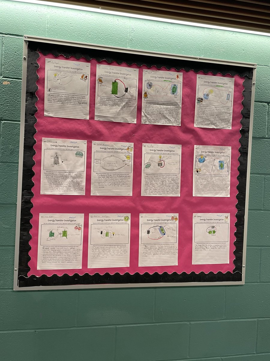 Mrs_Schrader4's tweet photo. If youโre stopping by Johnson for conferences, check out some fourth grade explanations of energy transfers! ๐ก๐ฃ๐#science #curcuits #energy #johnsonpride https://t.co/qxtW5ayplq