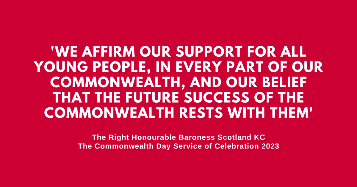 KingsTrustInt's tweet photo. At the #CommonwealthService @PScotlandCSG reaffirmed the commitment of @commonwealthsec to young people. We are proud to support many young people across the Commonwealth to build their futures. https://t.co/tjS91PdcVn