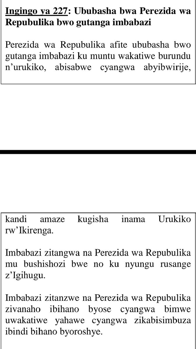 TalkLawRw's tweet photo. "Imbabazi zitanzwe na Perezida wa Repubulika ZIVANAHO ibihano #BYOSE cyangwa #BIMWE uwakatiwe yahawe cyangwa ZIKABISIMBUZA #IBINDI bihano byoroshye."
#RwOT #Rwanda https://t.co/YN14Ojj6ar