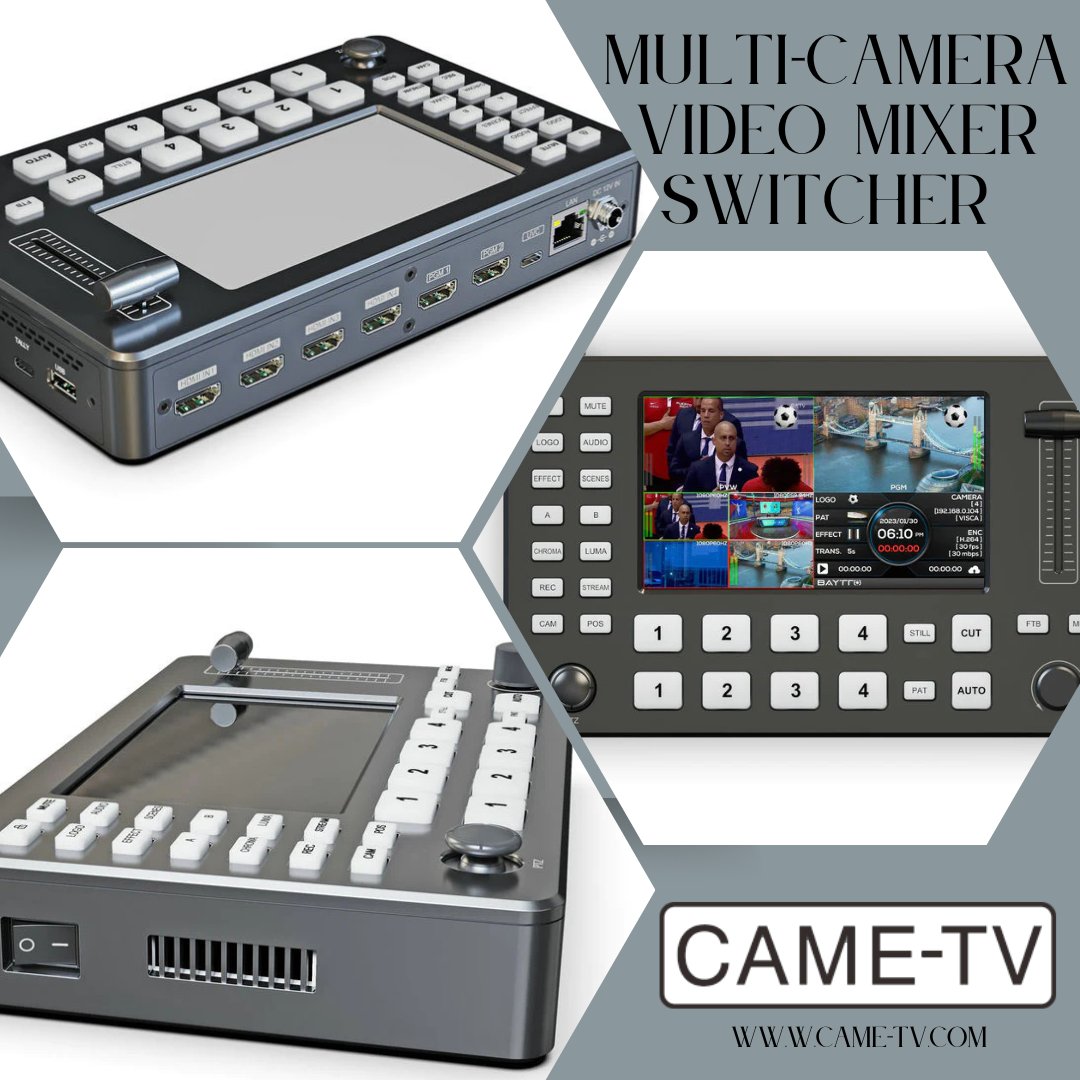 CameTV's tweet image. Introducing our brand new #CAMETV #MultiCamera Video Mixer that gives you the option to add a compact #PTZ camera steaming solution to your wedding, conference room or classroom type of video productions!

INFO: cametv.info/CtvVideoMixerS…
