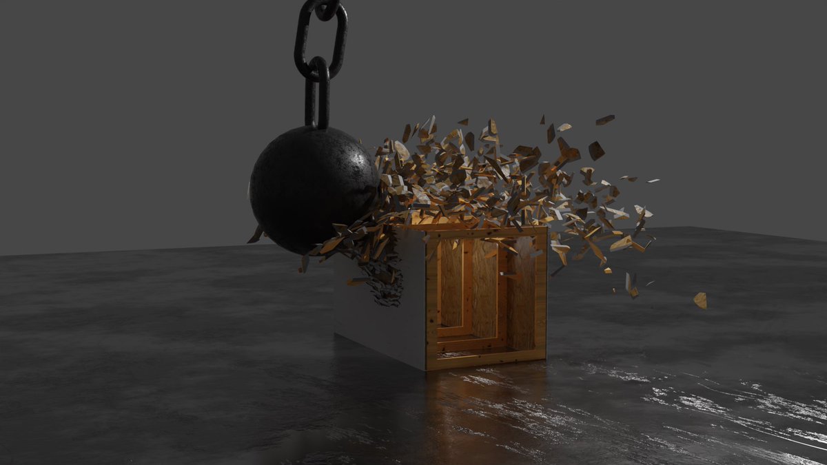 Physics sim…why not! #rbdlab #blender #Blender3d #blenderart