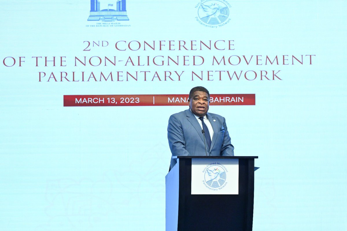 Speaking at #Manama Conference of Non-Aligned Movement Parliamentary Network, Mr. Martin Chungong, Secretary General of Inter-Parliamentary Union #IPU highlights the importance of #youth participation at post-pandemic global recovery #NAMPN2023 #ManamaConference