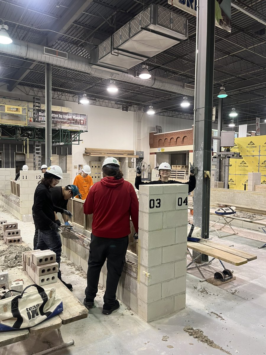 StaggMathConstr's tweet photo. Last week our Math and Construction class visited the Bricklayers union and learned first hand how to tuck point, build a wall, and lay tile.  It was a great experience for our students, thank you to the Bricklayers Union for hosting us.  @StaggHighSchool @StaggSTEM https://t.co/Nf98BXB32M