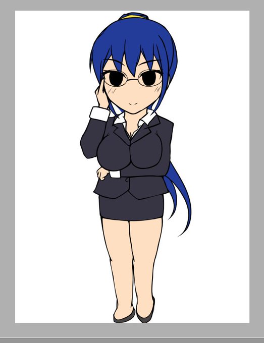 引き続きSDキャラの線を調整して色置きしてたんご〆(‾・ω・‾)b
この二人は従姉妹設定なので少し似てる感じにしてみたですよ☆ 