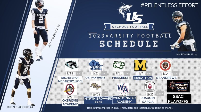 <a href="/uschoolfootball/">University School Sharks Football</a> <a href="/larryblustein/">Blustein Recruiting</a> @SSACFootball <a href="/FlaHSFootball/">FloridaHSFootball.com</a> 🦈🏈