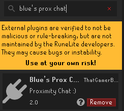 ThatGamerBlue's tweet photo. Ever wanted to turn your OSRS experience into a MW2 lobby?
Well, now you can.
My proximity chat plugin has been updated to version 2.0, which now includes private rooms for you and your friends, and a default server so you don't have to create your own!
See you in game. https://t.co/ZxKABzHoIJ