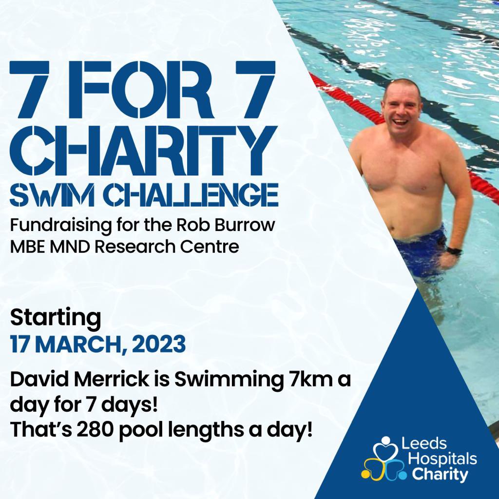 Davidmerrick18's tweet photo. 5 days to go until the start of 7k in 7 days🏊‍♂️🏊‍♂️🏊‍♂️ for the MND research centre for @LDShospcharity @Rob7Burrow https://t.co/tX2Dq0E1mH please support if you can?👍👍 @Waggataurus @FevRoversRLFC @esther_wakeman @heyheyjude23 @AgamJung @Six_Again @armleyartist @mndassoc https://t.co/TEjZv542vy