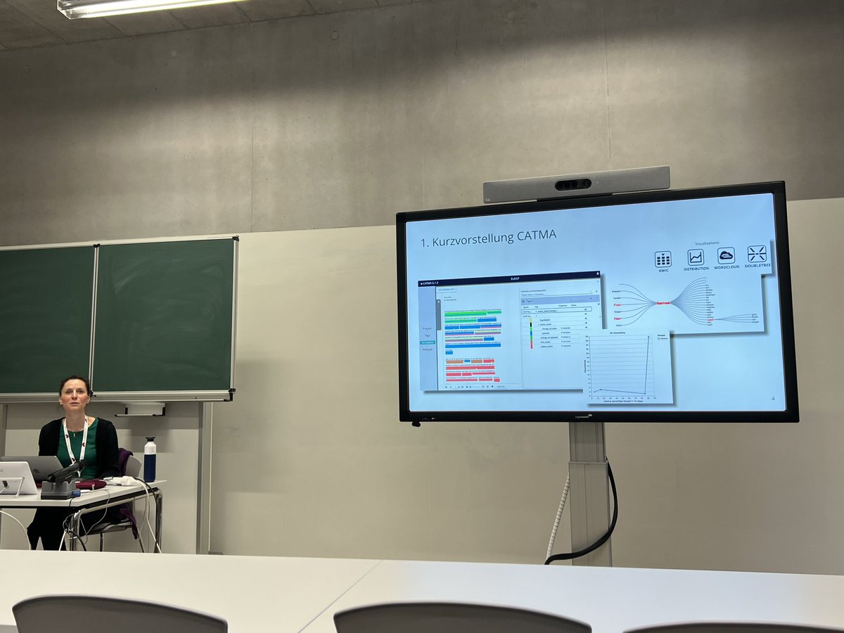 DH_Potsdam's tweet photo. Enjoying a splendid blend of technological training and humanistic reflection at the extremely useful GitMA/CATMA workshop at #DHd2023 by @EvelynGius @M_K_Schumacher and other great people from @fortext_catma. NB the Theodor Fontane reference on pic 4 @FontaneArchiv 🎩😉 https://t.co/4nyhW1fLxI