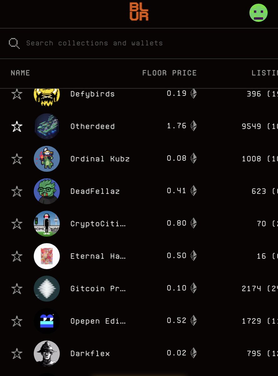 <a href="/thedarkflex/">Darkflex</a> nr 10 trending on Blur
#NFT #nftart