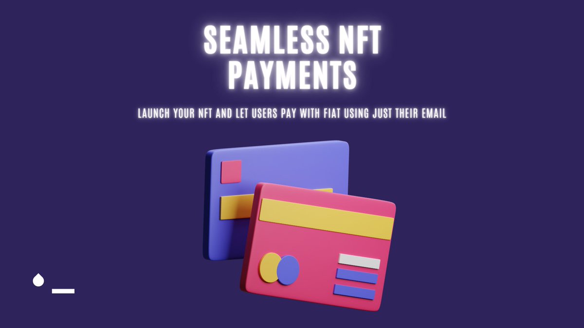 DropSpaceNFT's tweet image. ๐๐จ Say goodbye to complex wallet creation!
Our NFT launch tech allow users to pay with fiat, credit card, or Apple/Google Pay using just their email address.
Let your community get started on their NFT journey hassle-free!
#NFT #NFTDevelopment #Smartcontracts #NFTcommunity