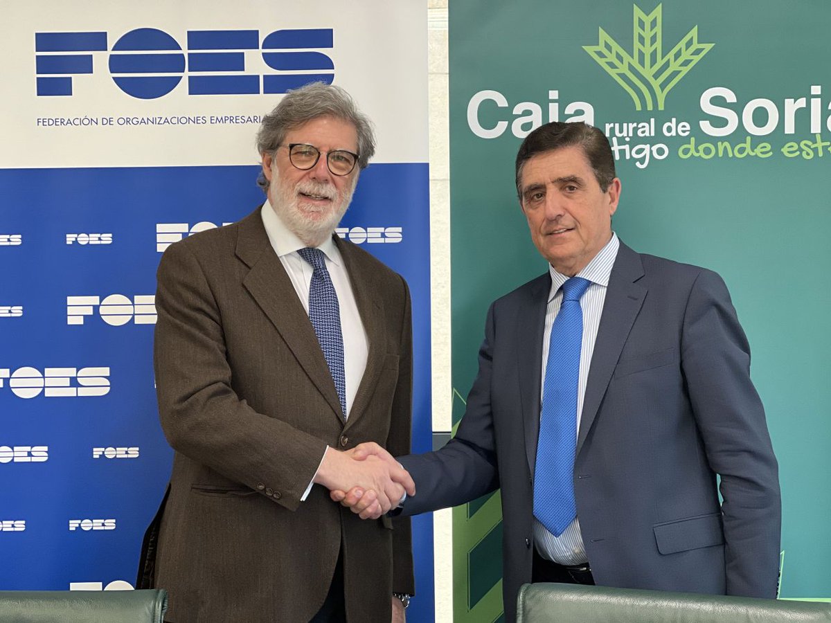 valonsadero.com (@comvalonsadero) on Twitter photo #noticias #Soria <a href="/Caja_Rural/">Caja Rural de Soria</a> Convenio de colaboración entre Caja Rural de Soria y FOES. PERMANENTLY_REMOVED #noticias #Soria <a href="/Caja_Rural/">Caja Rural de Soria</a> Convenio de colaboración entre Caja Rural de Soria y FOES. PERMANENTLY_REMOVED