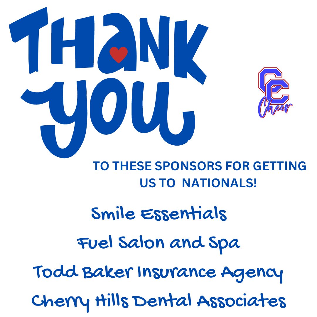 Thank you to our awesome sponsors for helping us get to Nationals! We appreciate you!
