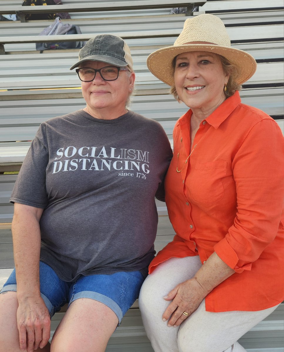 Babin4Congress's tweet photo. Roxanne declared this lady the winner in the T-shirt division at the Deweyville track meet last week. 

"Socialism Distancing since 1776" https://t.co/hhELrsmo9v