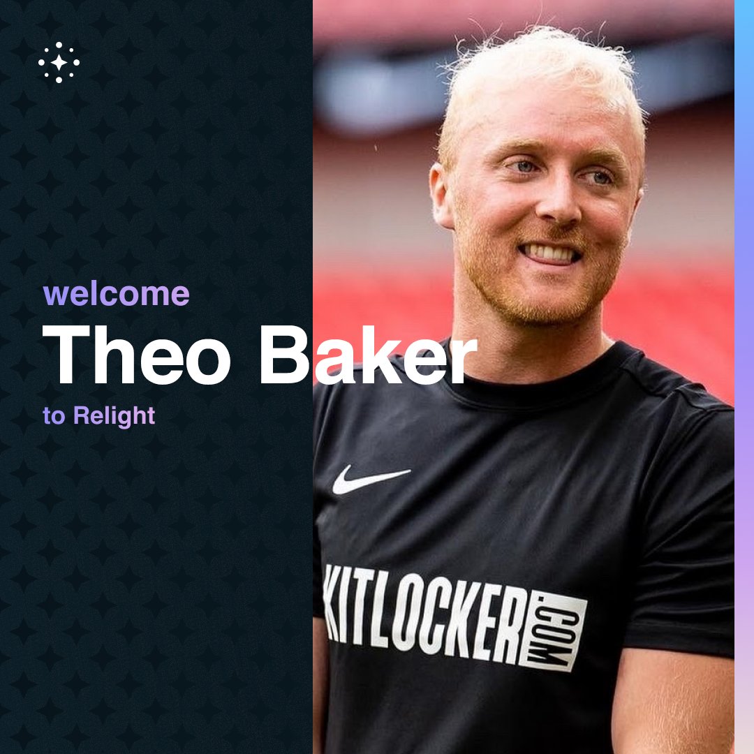 relight's tweet photo. welcome @theobaker_ to relight ⚽💜

we've been working with him for a couple of months already &amp; will continue to push his content into short-form 💪 https://t.co/mlmElgOE4V