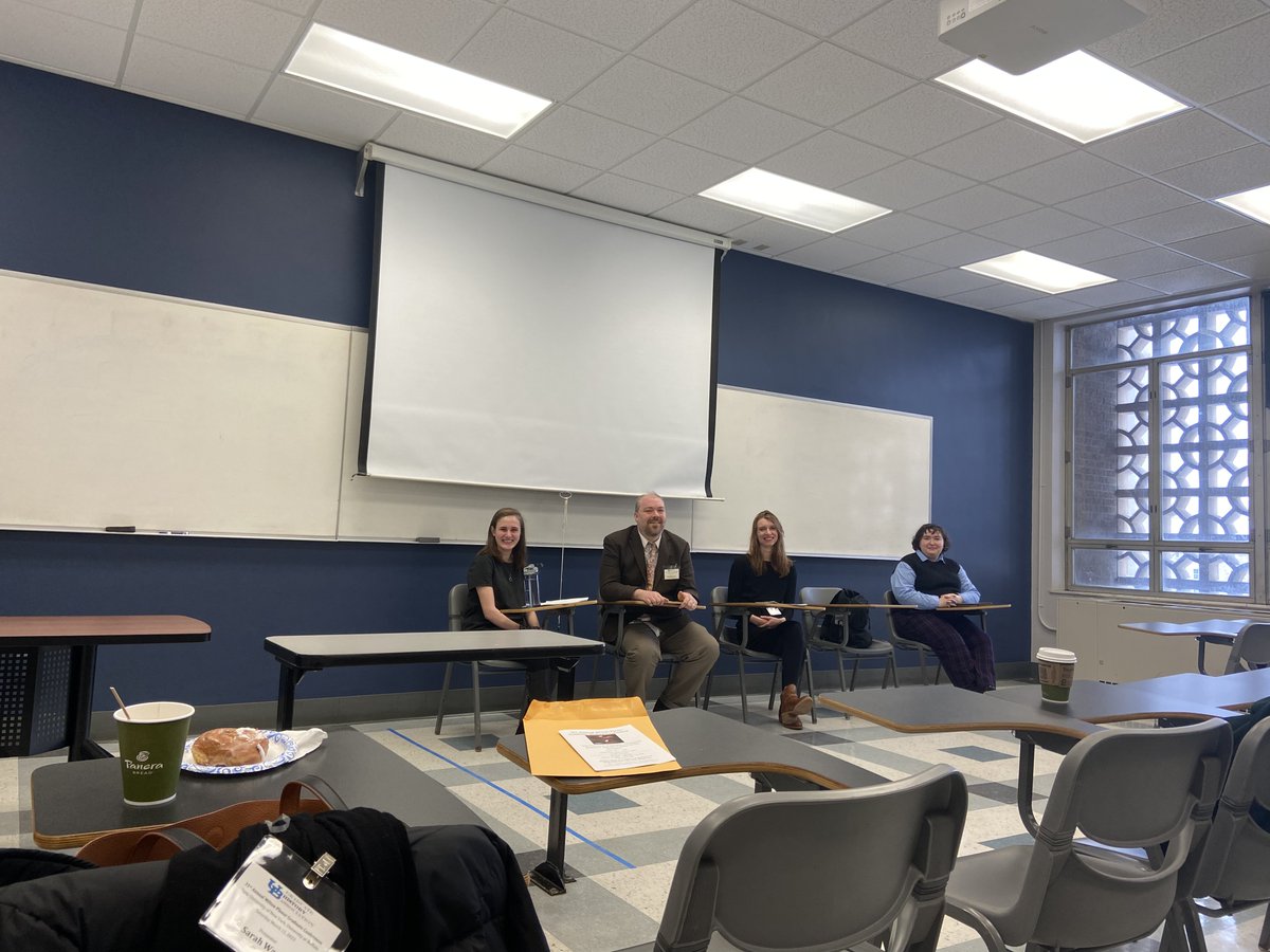 UB_History's tweet photo. The 31st Annual Milton Plesur Graduate Conference was this past weekend! Highlights included a keynote by @lmacthompson1 and a roundtable, "Doing the Work: Amplifying Marginalized Voices and Stories." Thank you to all presenters and organizers! #UBuffalo https://t.co/0EkrGzOZpI