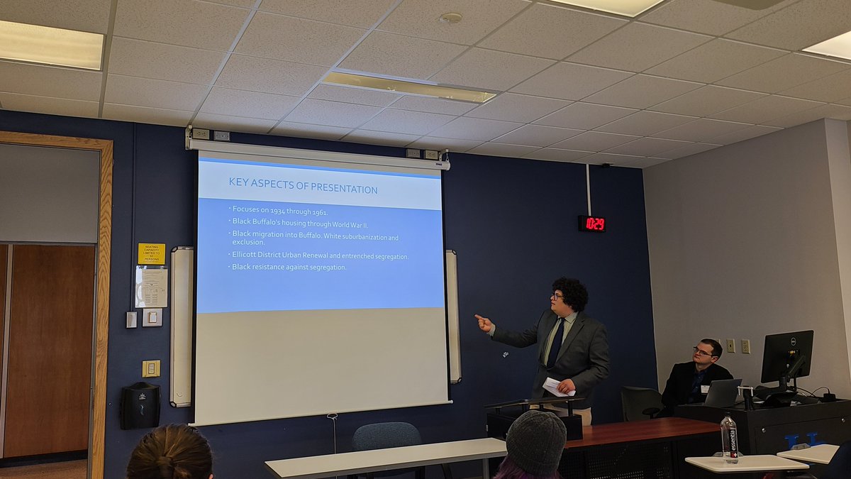 UB_History's tweet photo. The 31st Annual Milton Plesur Graduate Conference was this past weekend! Highlights included a keynote by @lmacthompson1 and a roundtable, "Doing the Work: Amplifying Marginalized Voices and Stories." Thank you to all presenters and organizers! #UBuffalo https://t.co/0EkrGzOZpI