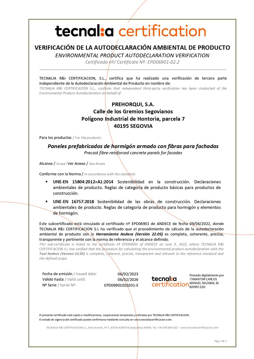 Primeras empresas asociadas que obtienen su propio certificado (A-DAP) conforme a la herramienta ANDECE verificada por <a href="/tecnalia/">TECNALIA</a> Certificación: <a href="/prehorquisa/">PREHORQUISA</a>, Bortubo, S.A. y Level Prefabricados linkedin.com/posts/andece19… #descarbonizacion #construccionsostenible #prefabricados
