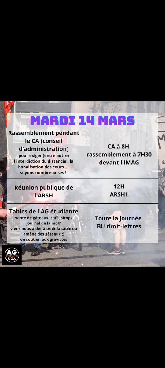 Soyons nombreux.euses demain au rassemblement contre le distanciel pendant le CA !