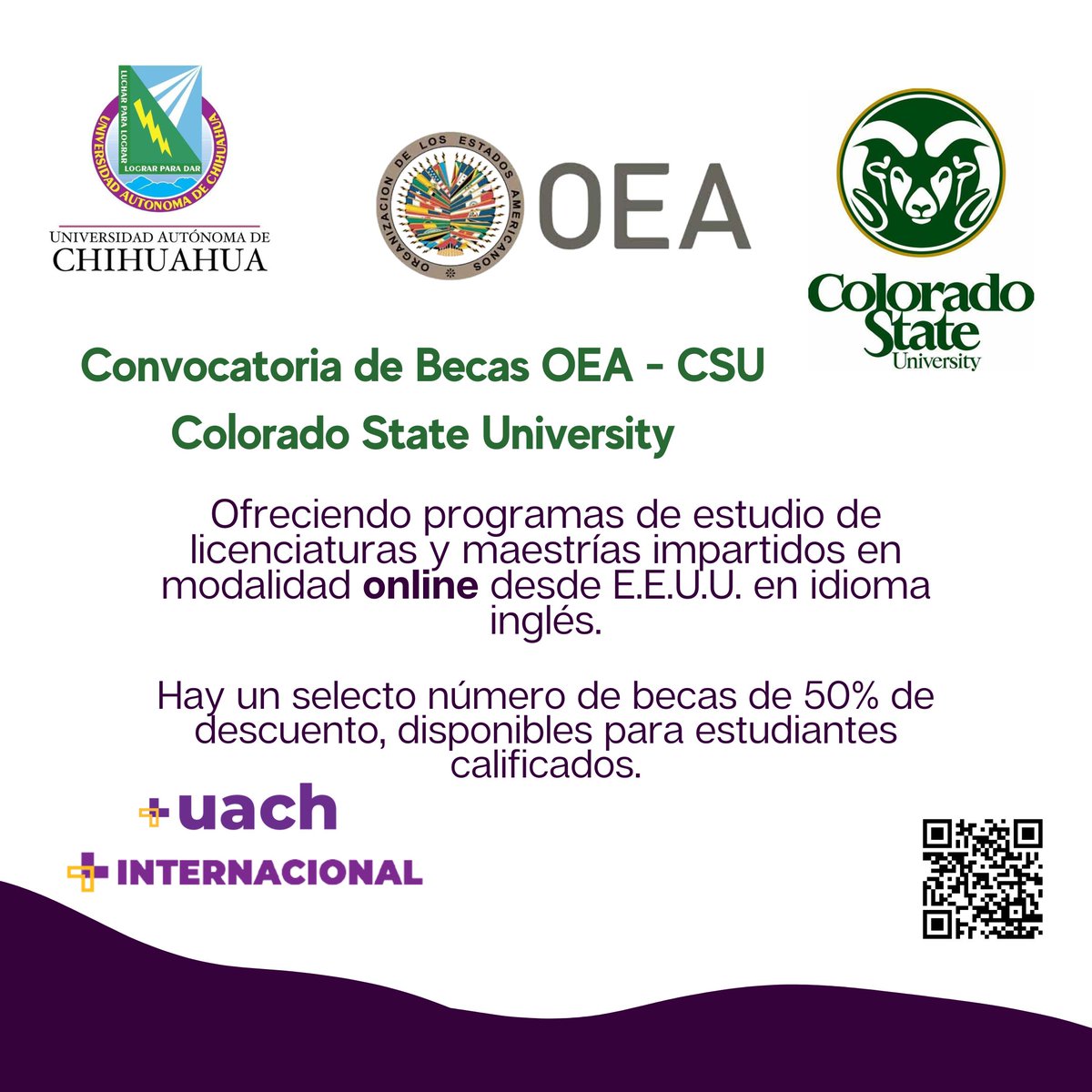 CSRI_UACH's tweet image. ¡Consulta las becas ofrecidas por la OEA! 📢
Se ofertan programas de licenciatura y posgrado🙌
Link ISS➡️ oas.org/en/scholarship…
Link CSU➡️oas.org/scholarships