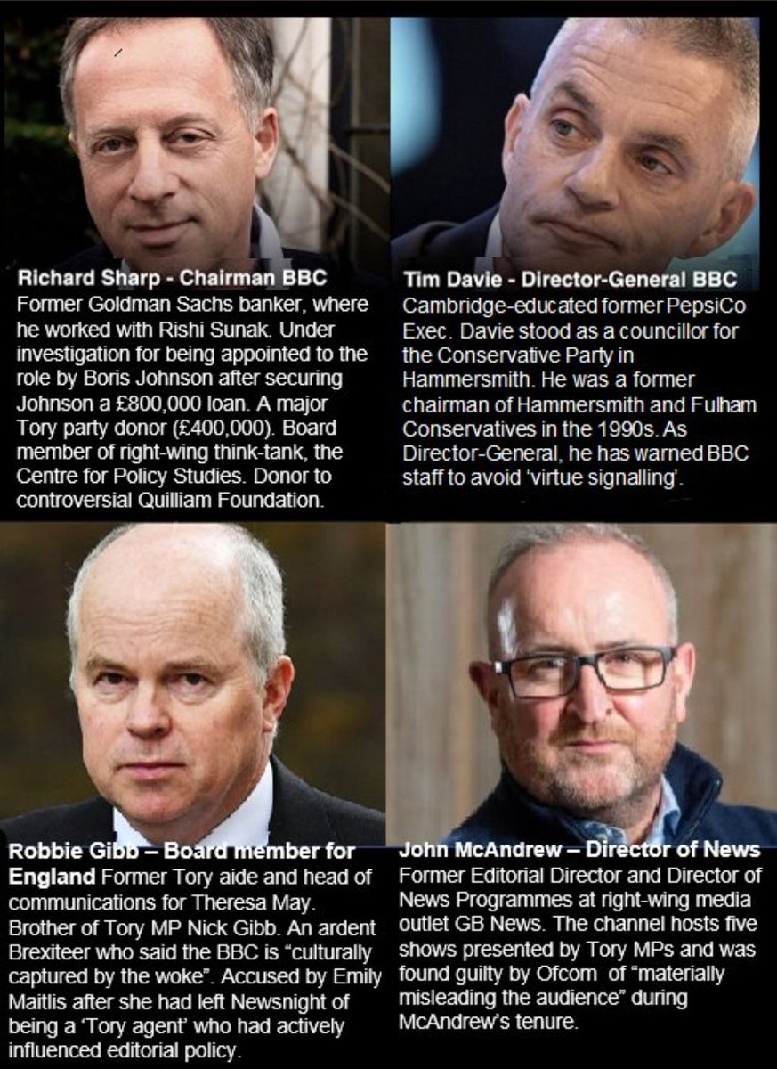 holte's tweet photo. Tim Davie & Richard Sharp have allowed Government influence to dictate state run media
A Tory Donor and an ex Tory candidate were shown to be under the Influence of a political party in suspending Gary Lineker from MOTD
The BBC can no longer claim impartiality until they resign https://t.co/ebA2rv00bB