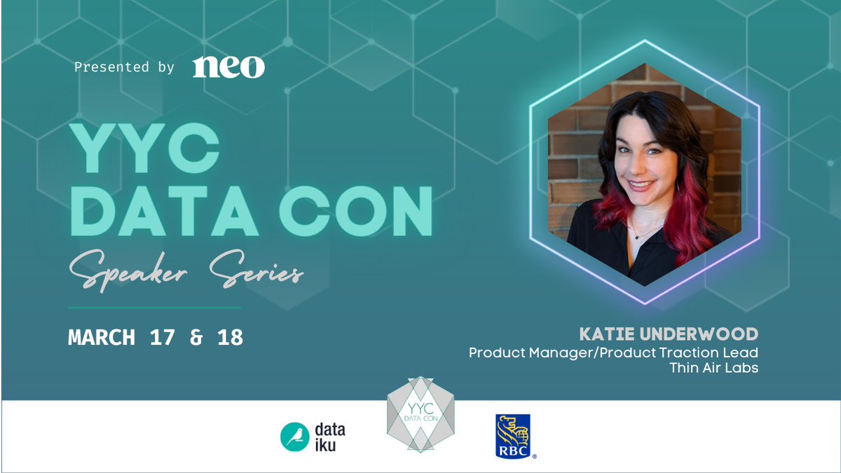 thinair_labs's tweet photo. Heading to #YYCData Con at the beautiful @calgarylibrary downtown this Fri and Sat?
Make sure to check out our Product Manager and Product Traction Lead, Katie Underwood, on the 'Data in the Day to Day' panel Friday morning!
#yyctech https://t.co/CAaRCQIIfi