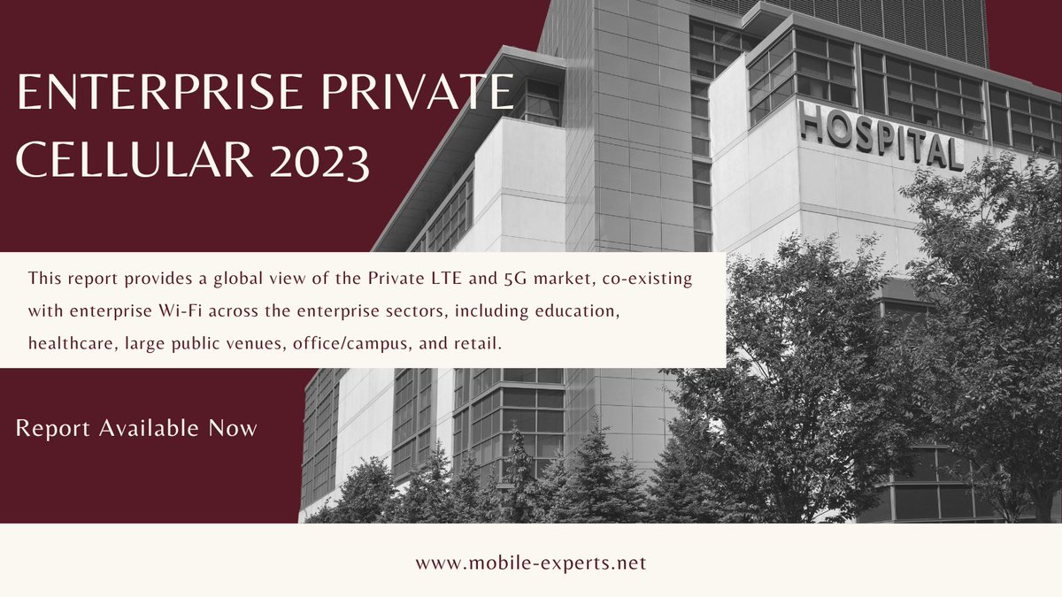 Principal Analyst Kyung Mun provides a five-year forecast of the network infrastructure, cellular devices, and network and application services that make up this growing market. Download the table of contents for free here: bit.ly/401uXGl