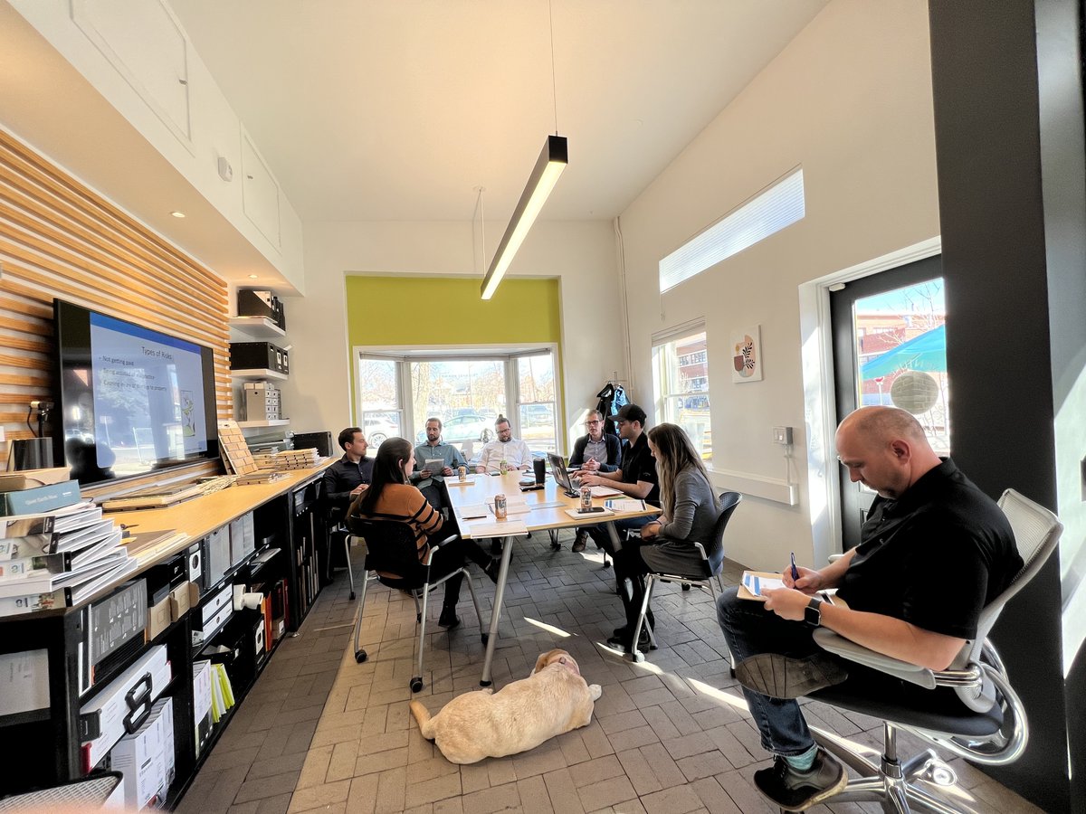 DesignByVenture's tweet photo. The best offense is a strong defense. A huge thank you to Jonathan Pray with Brownstein for joining us at our latest “Venture U” session and educating our team on defensive design best practices. https://t.co/1ZRQqkx9hp