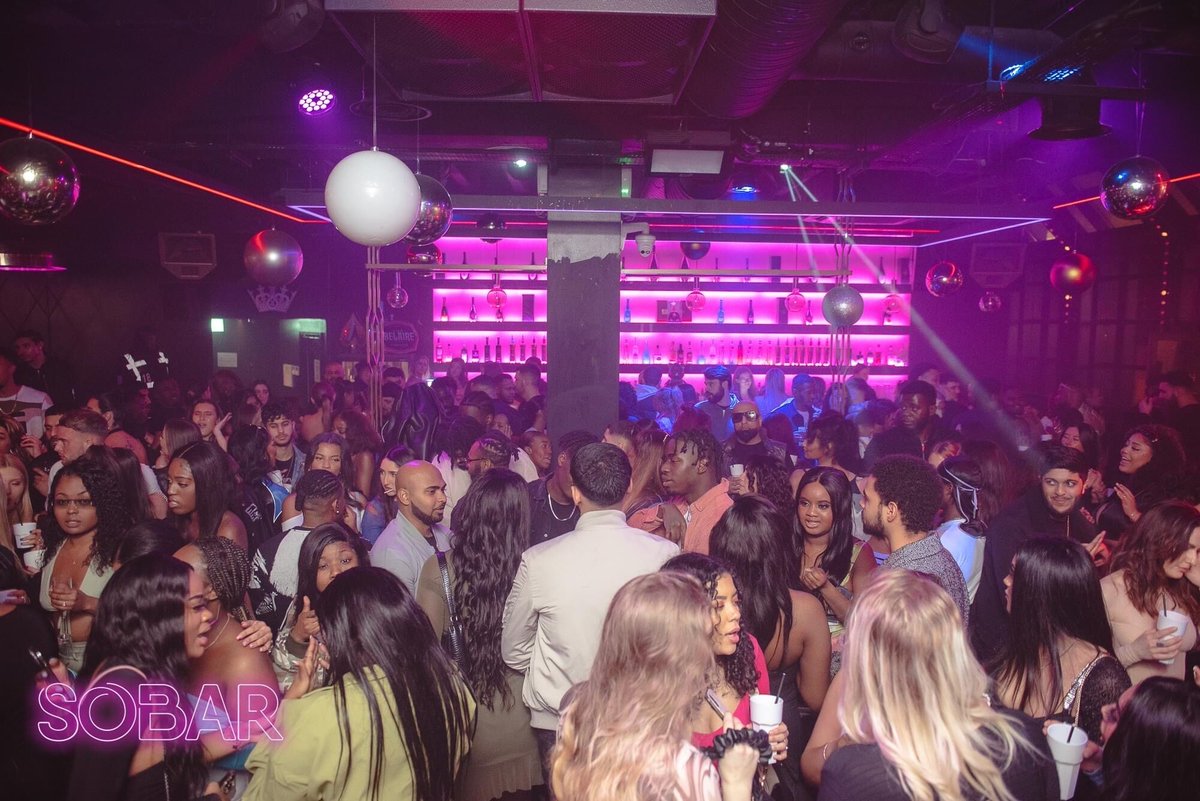 SobarUK's tweet photo. Thank you all for another fabulous weekend! 💃

Photo are now up on our Facebook 📸

Every Friday &amp; Saturday! Tickets available through link in the bio! 🎟️
Message us for all VIP BOOKINGS! 🍾
______________________________________

#sobarbirmingham #sobar #partyvibes #birminghamc https://t.co/ukQPCbkQcD