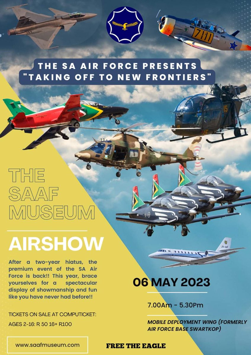 #SAAIRFORCE save the date or better yet get your tickets 06 May 2023.