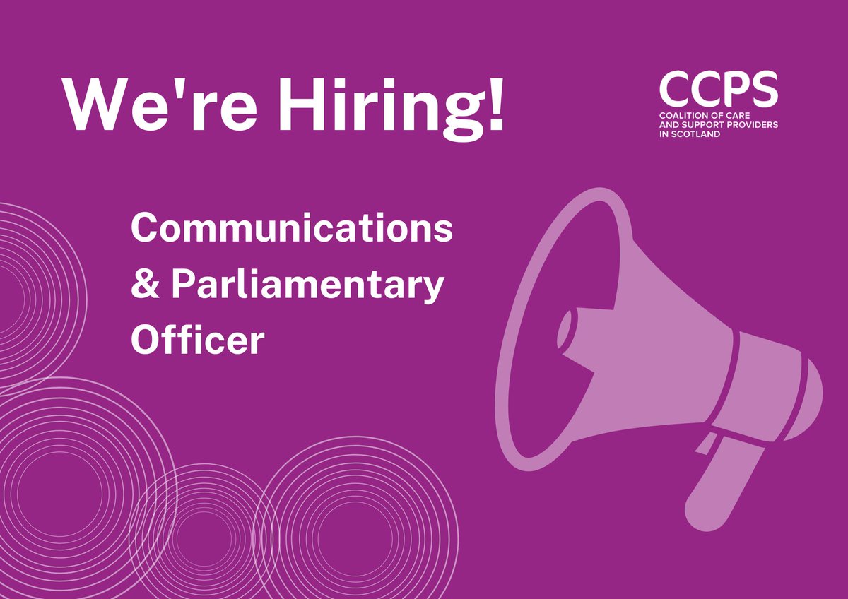 ccpscotland's tweet image. 🚨 Come and work with a creative, committed team – and for a vital social cause.

We're looking for a values-led professional to help grow our parliamentary engagement and communications work.

⏰ Deadline 9am, Monday 20th March.

Find out more: ccpscotland.org/current-vacanc…