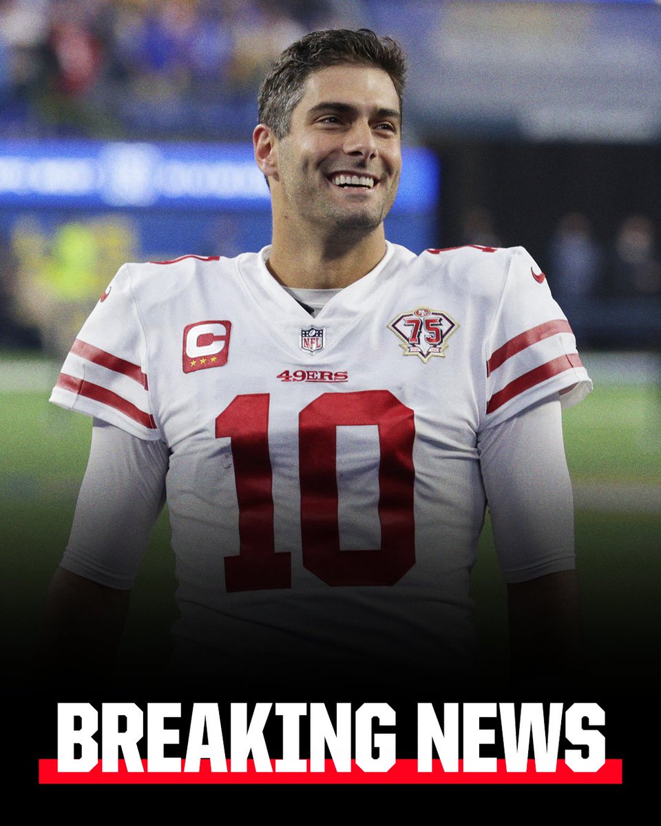 Breaking: QB Jimmy Garoppolo is signing with the Raiders, per @diannaESPN and <a href="/AdamSchefter/">Adam Schefter</a>.

He is getting a three-year, $67.5M deal with $34M guaranteed, according to Schefter.