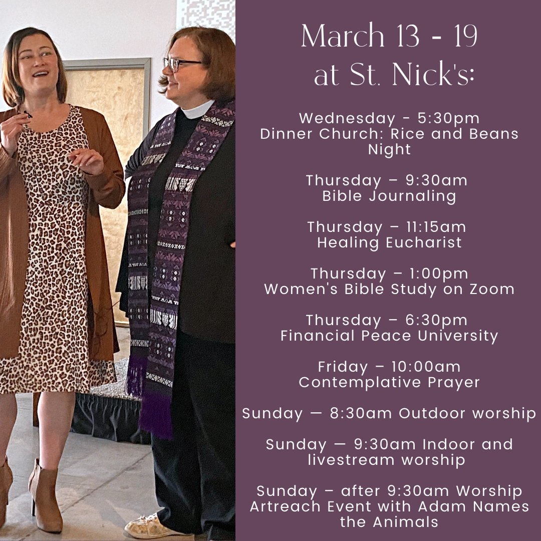 Have a safe and happy spring break! 
#stnickshillcountry #episcopalchurch #ministry #smallgroups #biblestudy #worship #dinnerchurch #art #faithisfun #bulverdetx